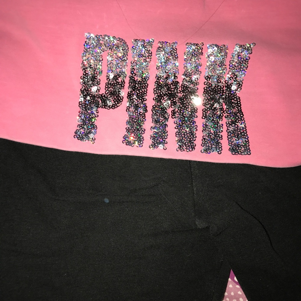 VS PINK LEGGINGS with sequins